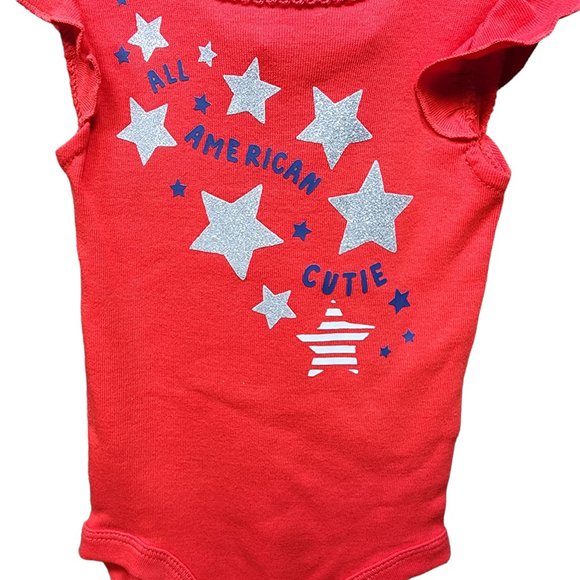 4th of July 3 Month Girl - All American Cutie - Onesis - NWT - Red White Blue - Picture 3 of 7